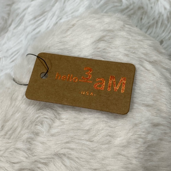 HELLO 3AM FOREVER Faux Fur Cloud Shaped Clutch Shoulder Purse Handbag White Gold - Picture 16 of 16